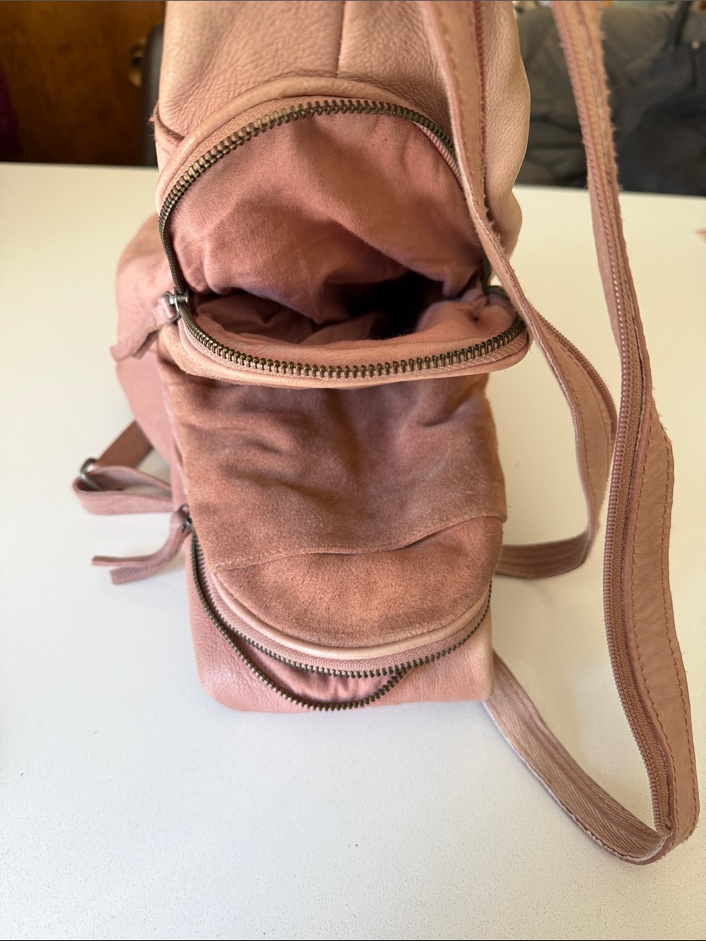 We The Free Dusty Rose Leather Backpack - Picture 3 of 7